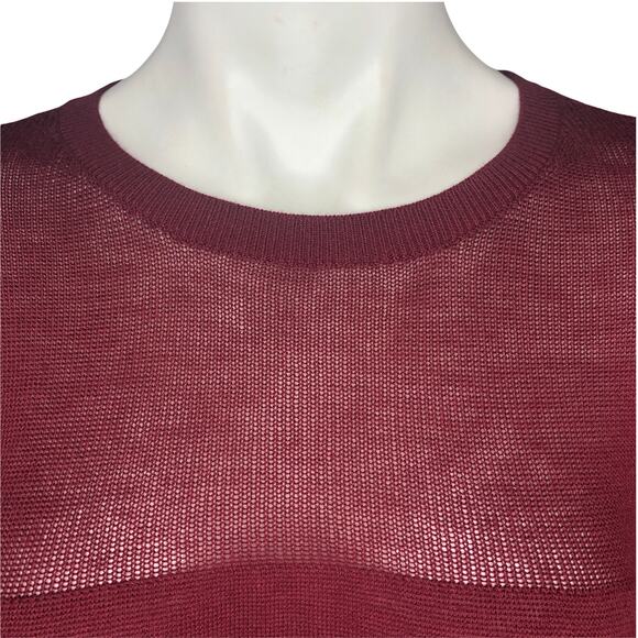 Halogen Burgundy Tiered Sweater - Size Medium - Picture 3 of 9
